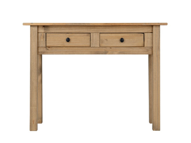 Panama 2 Drawer Console Table Natural Wax