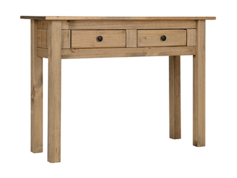 Panama 2 Drawer Console Table Natural Wax