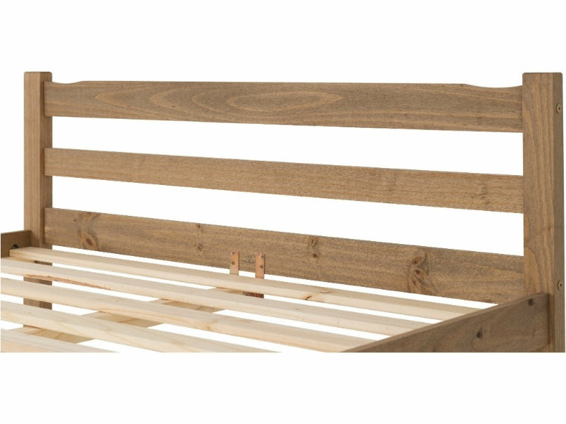 Panama 4ft6in Bed Natural Wax