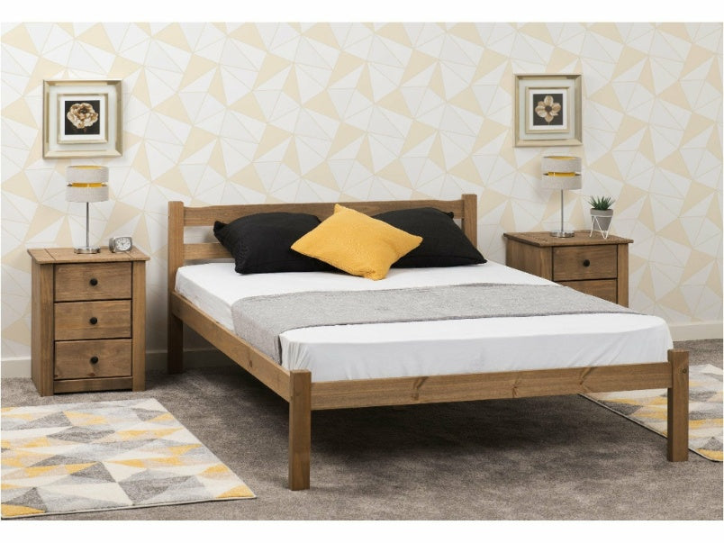 Panama 4ft6in Bed Natural Wax