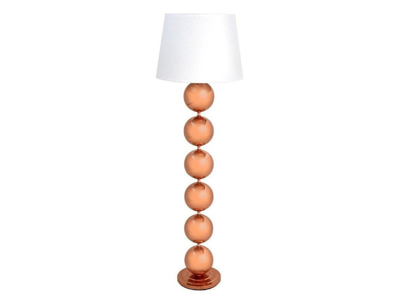 Bobble Floor Lamp & Shade - Polished Copper