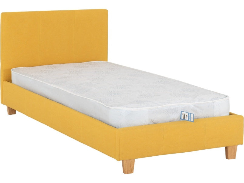 Prado 3ft Bed Mustard Fabric