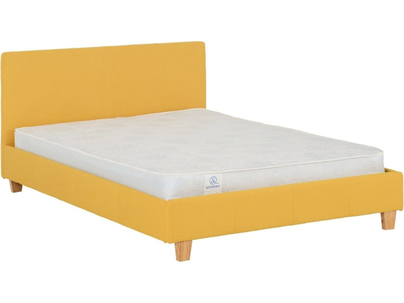 Prado 4ft6in Bed Mustard Fabric