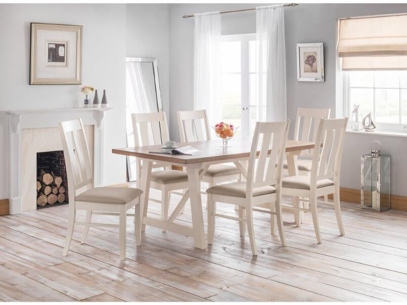 Pembroke Dining Table Oak Vaneer Ivory