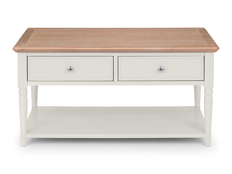 Provence 2 Drawer Coffee Table Limed Oak/Grey