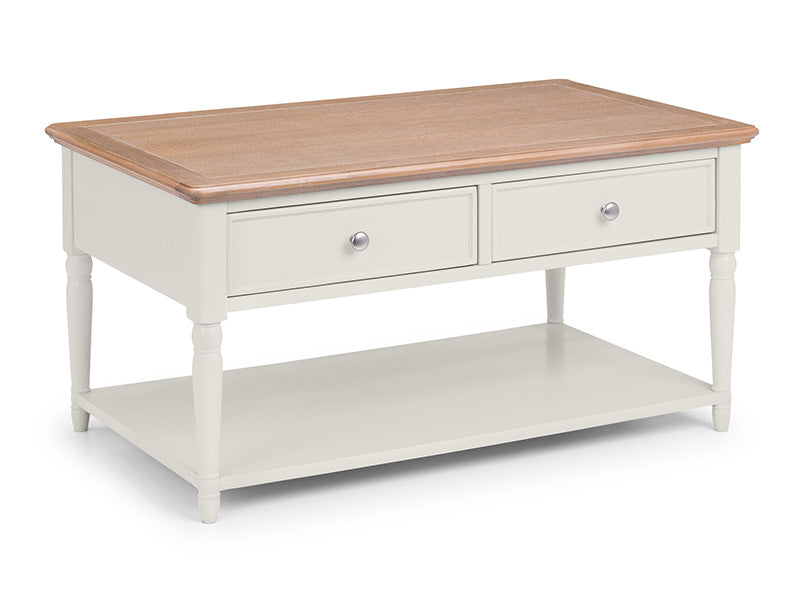 Provence 2 Drawer Coffee Table Limed Oak/Grey