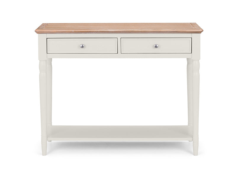 Provence 2 Drawer Console Table Limed Oak/Grey