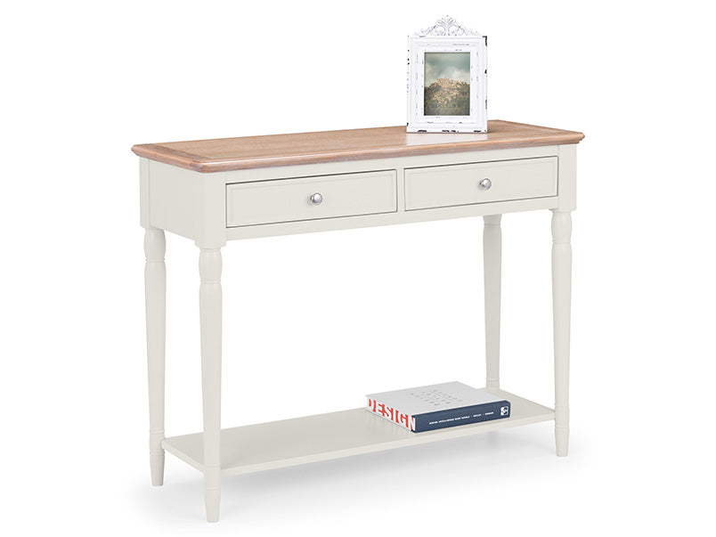 Provence 2 Drawer Console Table Limed Oak/Grey