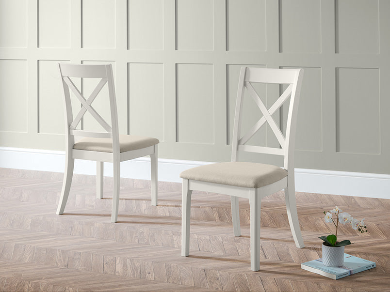 Provence Dining Chair Grey with Ivory (Set of 2)