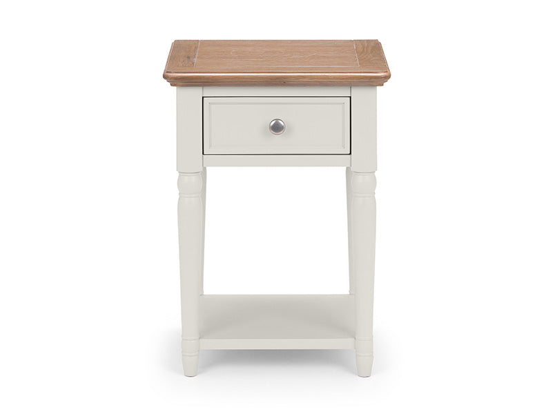 Provence 1 Drawer Lamp Table Limed Oak/Grey