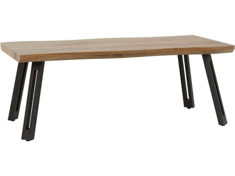 Quebec Wave Edge Coffee Table Medium Oak Effect/Black