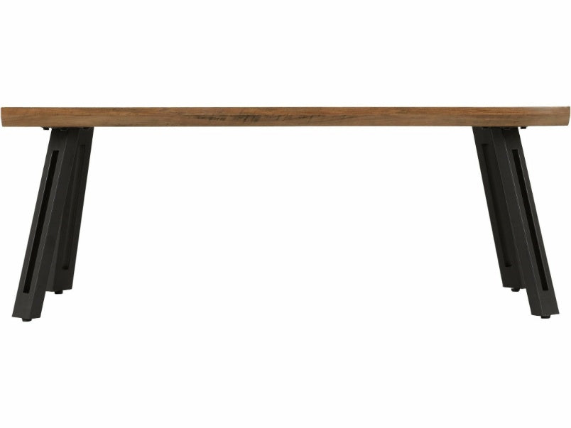 Quebec Wave Edge Coffee Table Medium Oak Effect/Black