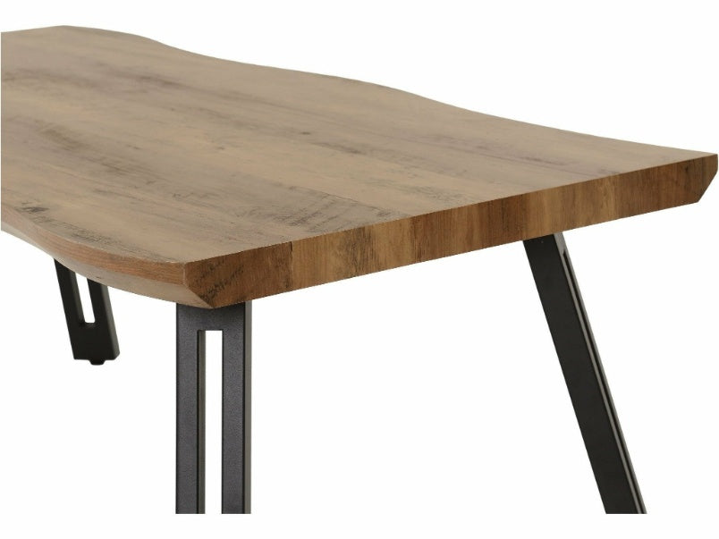 Quebec Wave Edge Coffee Table Medium Oak Effect/Black