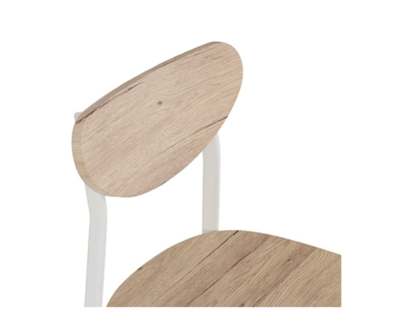 Riley White/Light Oak Dining Chair (Set of 2)