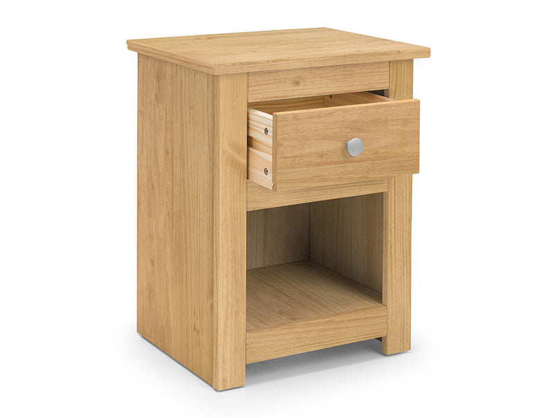 Radiance 1 Drawer Bedside Waxed Pine