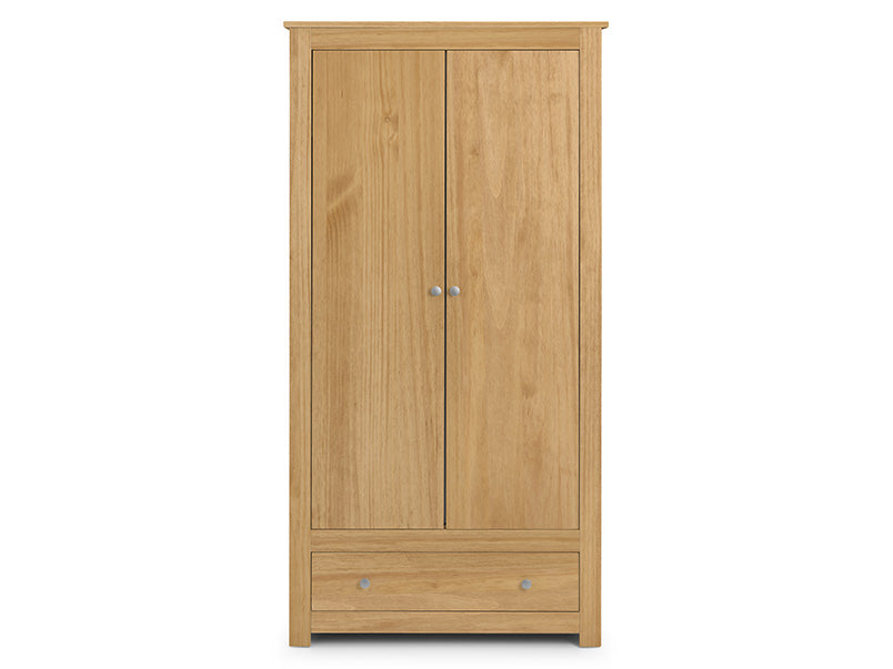 Radiance 2 Door 1 Drawer Wardrobe Waxed Pine