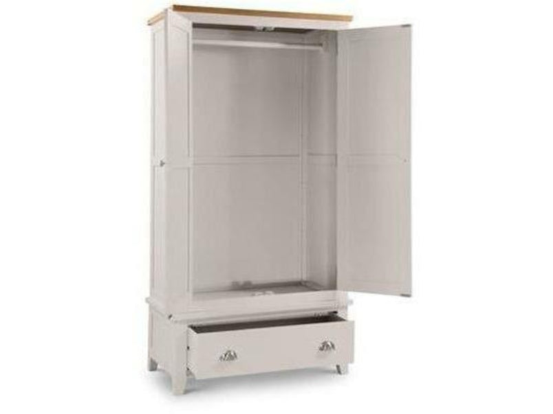 Richmond 2 Door 1 Drawer Wardrobe Elephant Grey