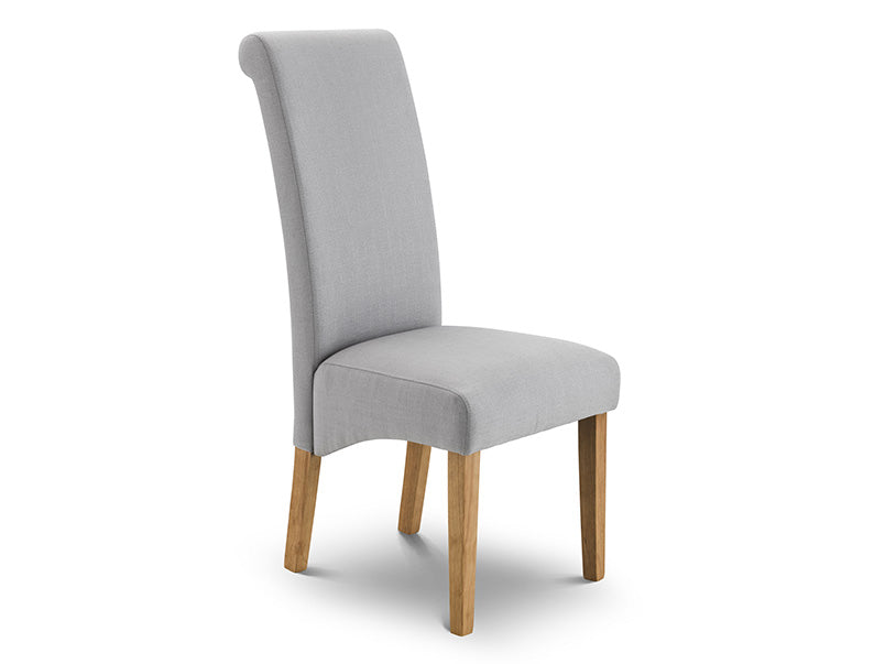 Rio Scrollback Fabric Chair Grey