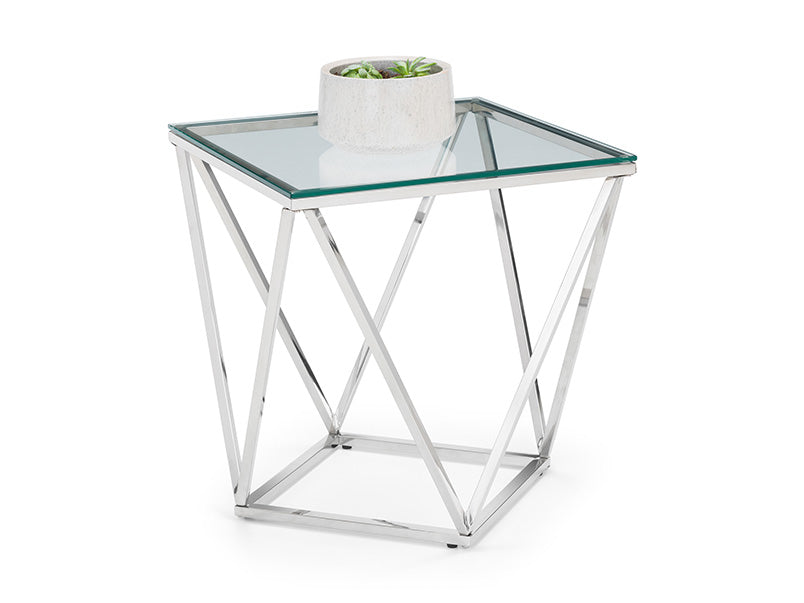 Riviera Octagonal Lamp Table Glass