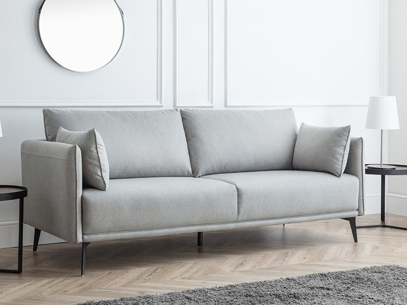 Rohe 3 Seater Platinum Sofa Light Grey