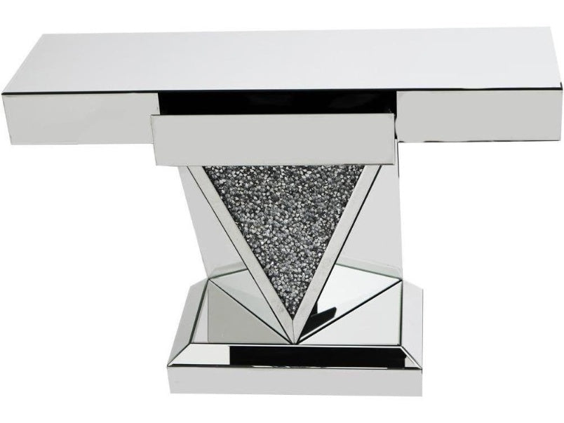Roma Crush Diamond Console Table with Drawer