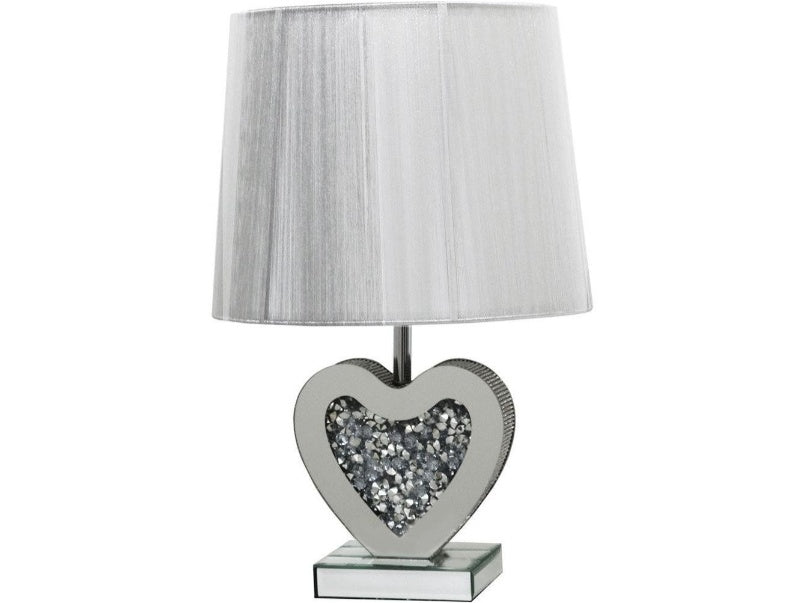 Roma Crush Diamond Heart Table Lamp