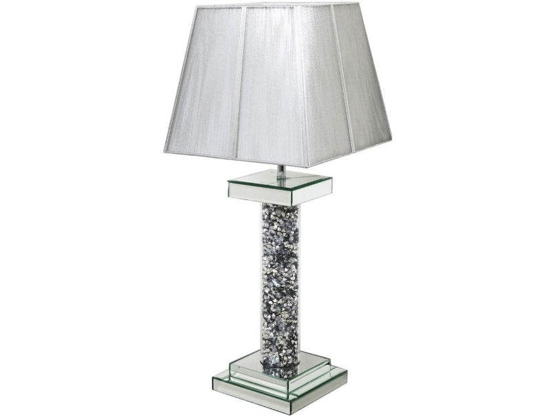 Roma Crush Diamond Round Pillar Table Lamp