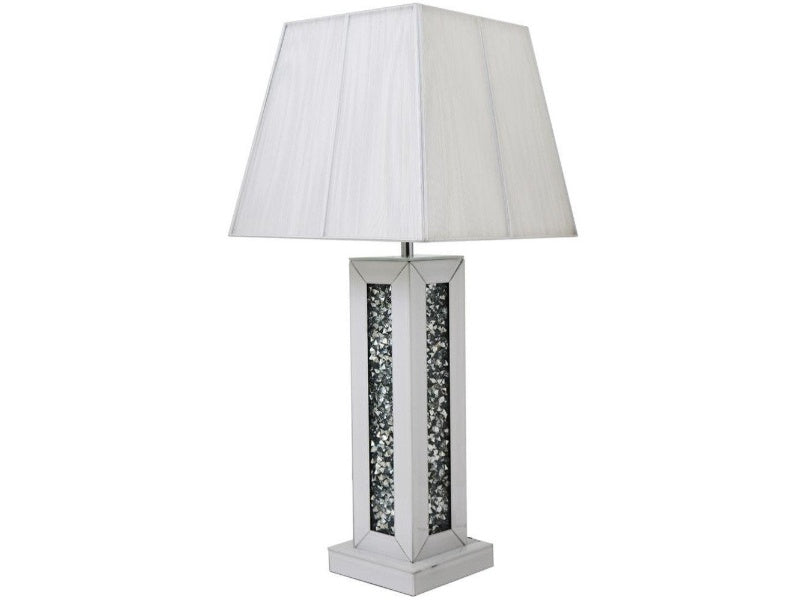 Roma Crush Diamond Table Lamp White