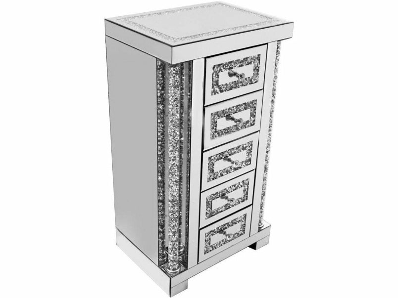RomaX Crush Diamond 5 Drawer Unit