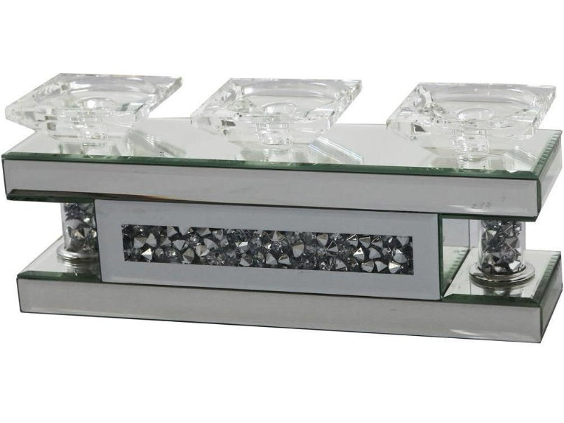 RomaX Crush Diamond Candle Holder 3 Set