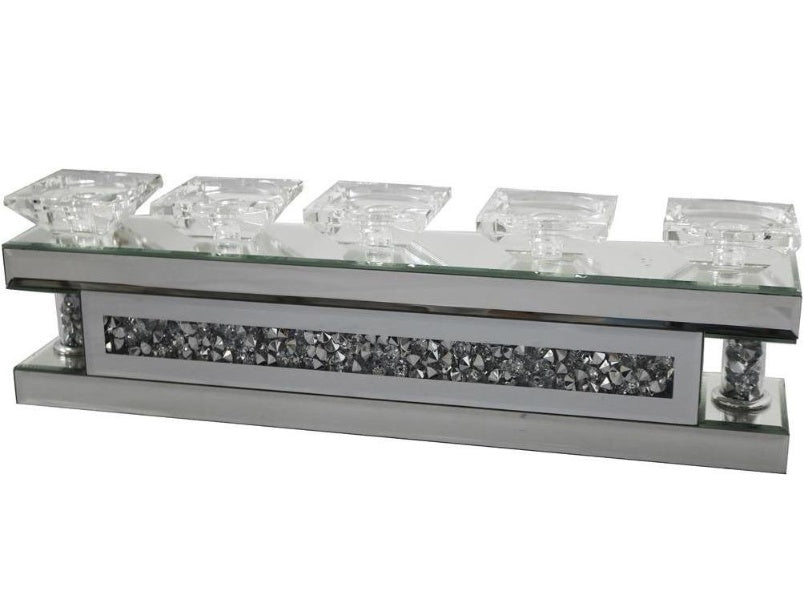 RomaX Crush Diamond Candle Holder 5 Set