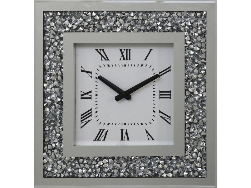 RomaX Crush Diamond Square Clock