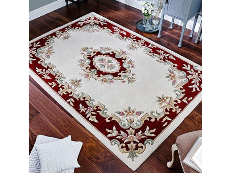 Royal Wool Rug Cream/Red