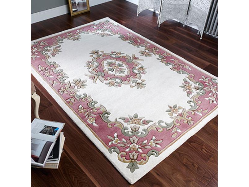 Royal Wool Rug Cream/Rose