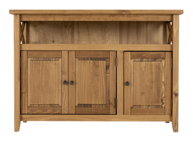 Salvador 3 Door Tile Top Sideboard Distressed Waxed Pine