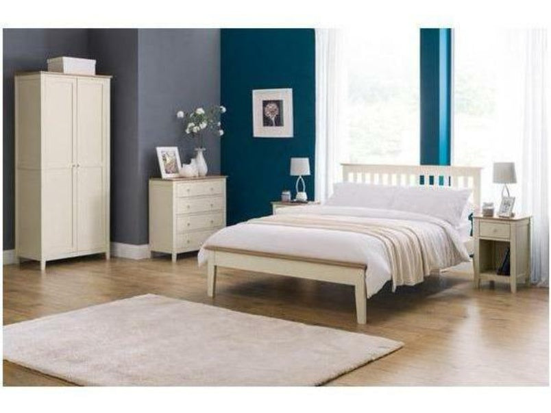 Salerno Shaker Ivory/Oak 1 Drawer Bedside