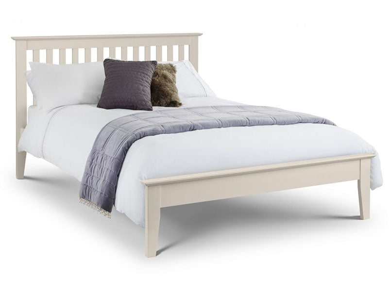Saturn Shaker Ivory Lacquered Finish Bed