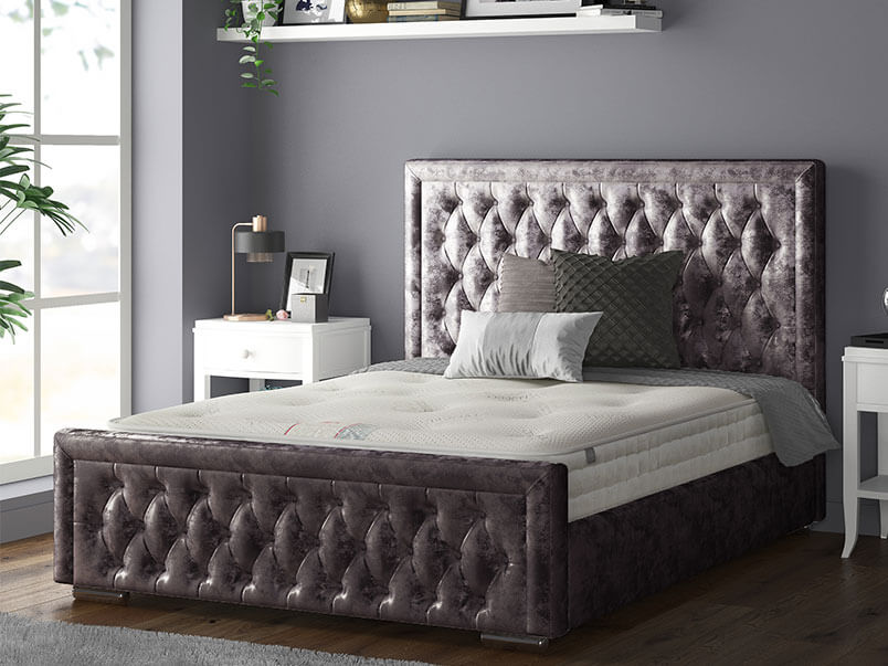 Sandhringham Bed Crush Velvet Amethyts