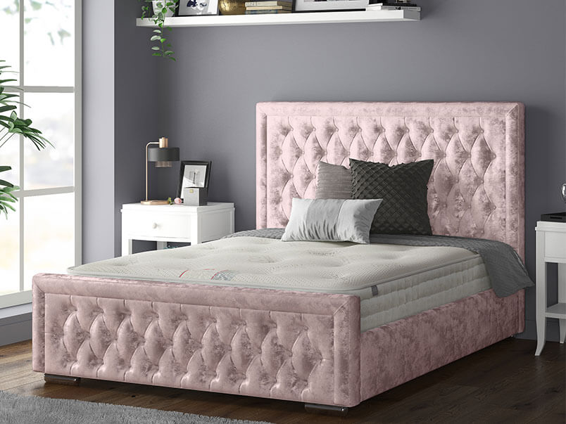 Sandhringham Bed Crush Velvet Pink