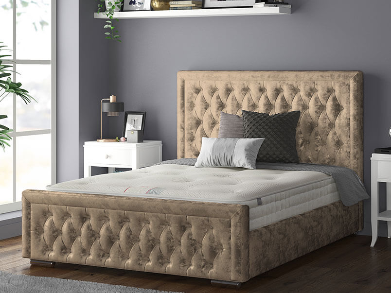 Sandhringham Bed Crush Velvet Truffle