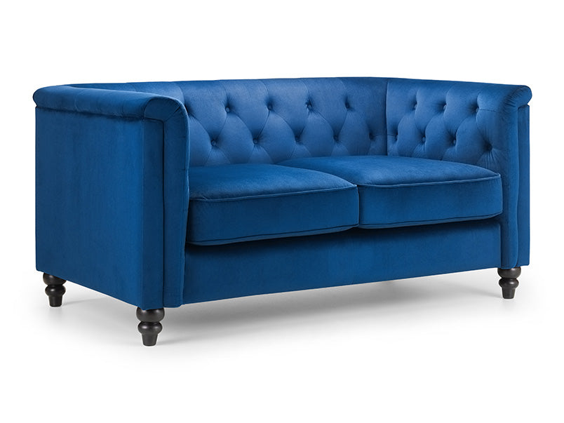 Sandringham 2 Seater Sofa Blue Velvet