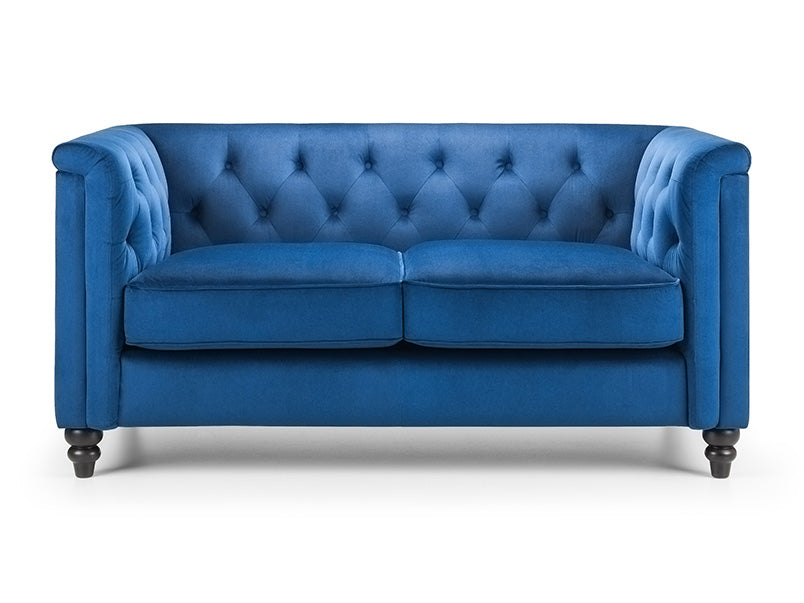 Sandringham 2 Seater Sofa Blue Velvet