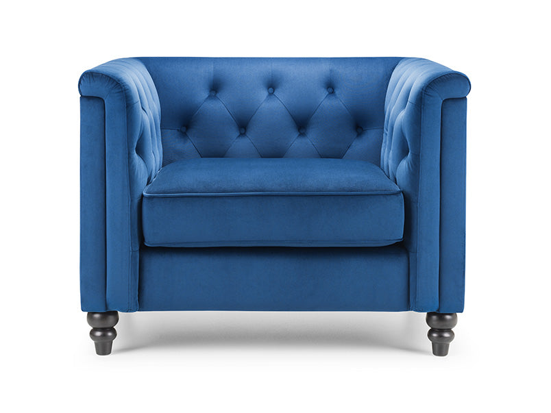 Sandringham Chair Blue Velvet