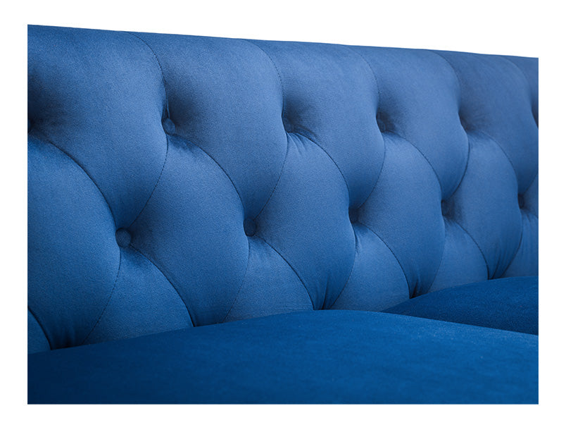 Sandringham 2 Seater Sofa Blue Velvet