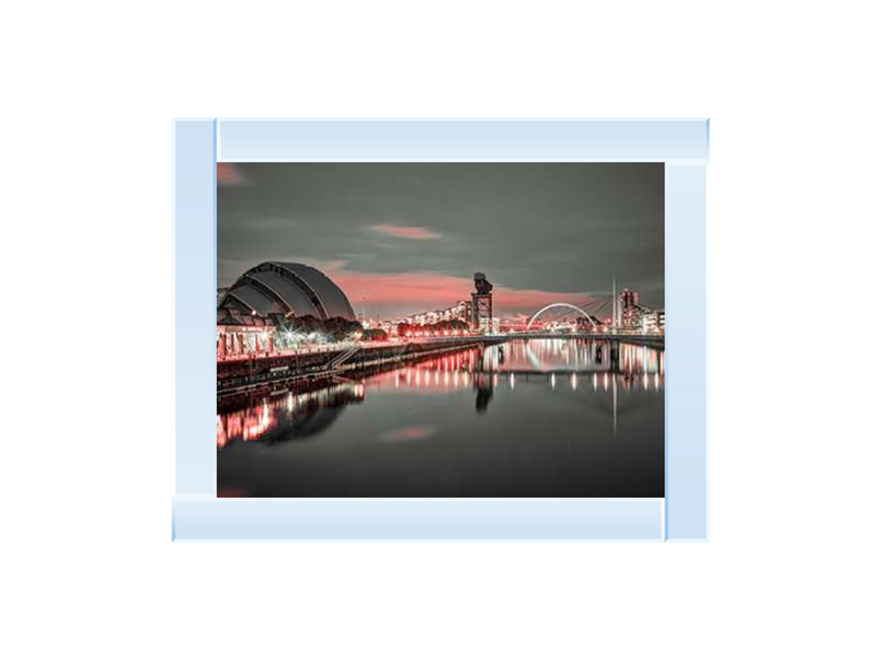 Red cityscape of Glasgow II, Assaf Frank