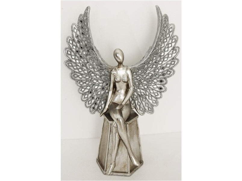 Sitting Angel Open Wings