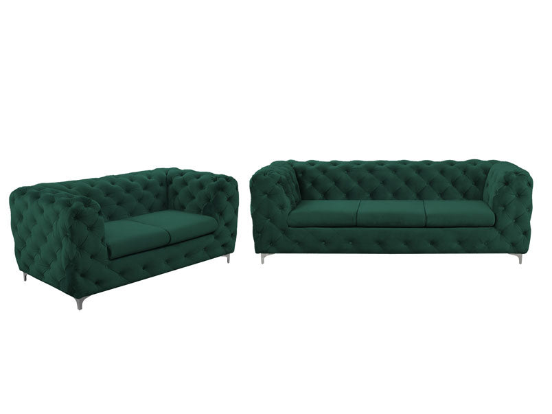 Sofia 3+2 Seater Sofa Set Plush Velvet