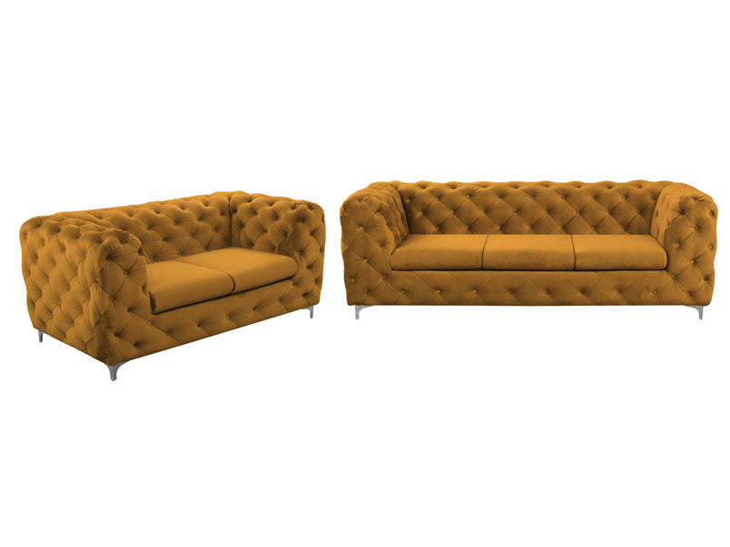 Sofia 3+2 Seater Sofa Set Plush Velvet