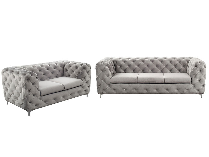 Sofia 3+2 Seater Sofa Set Plush Velvet