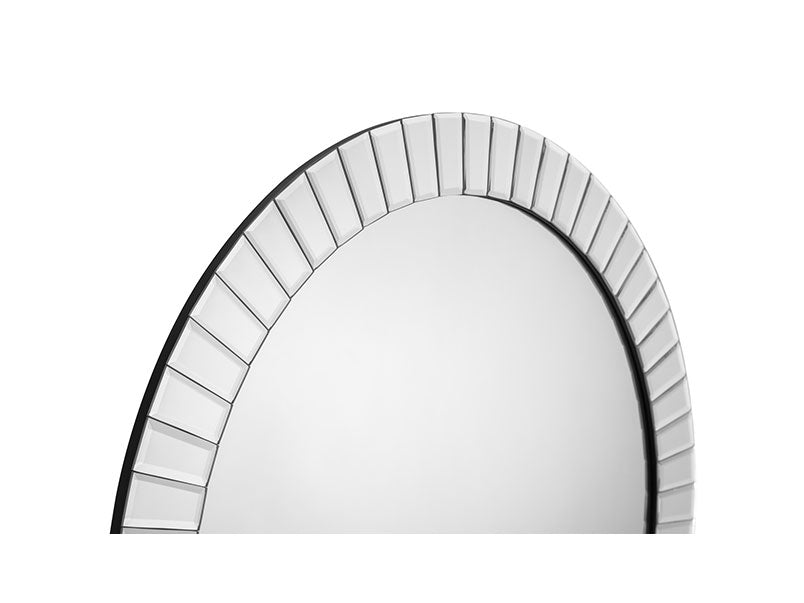 Sonata Large Round Wall Mirror Bevelled Glass